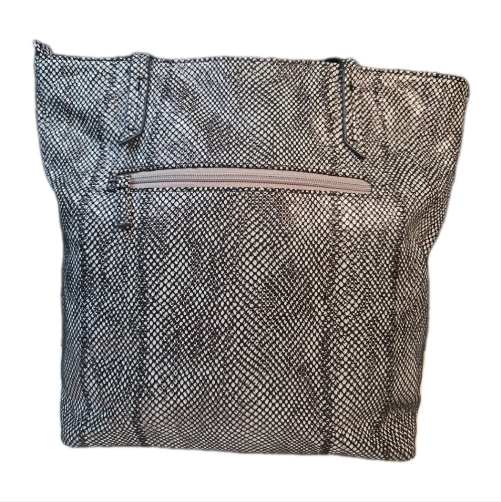 Sondra Roberts Tote Shoulder Bag Purse Faux Snakeskin Double Handle 11x14